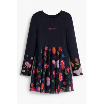 Rochie evazata cu imprimeu floral