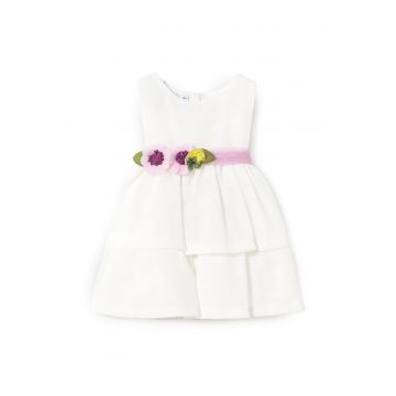Rochie fete  1911 - Bumbac/Poliester - 4 ani - Alb