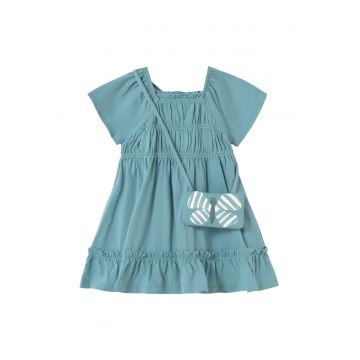 Rochie fete  1920 - Bumbac - 4 ani - Albastru