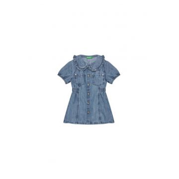 Rochie fete -  41DWGV029 901 - bumbac/poliester - albastru