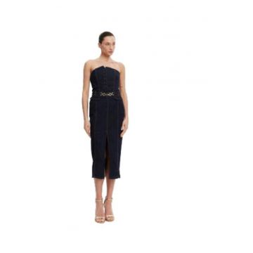 Rochie  L23 - bumbac - bleumarin - 98% bumbac - 2% elastan