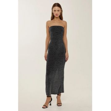 Rochie maxi -  fara bretele - jerseu