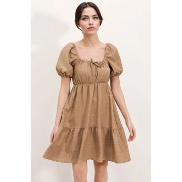 Rochie mini dama  forma A - decolteu patrat