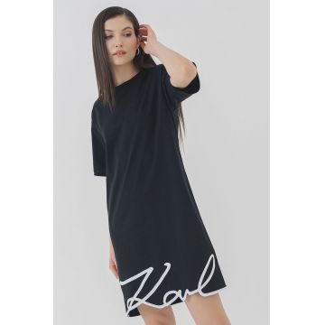 Rochie-tricou de bumbac organic cu logo