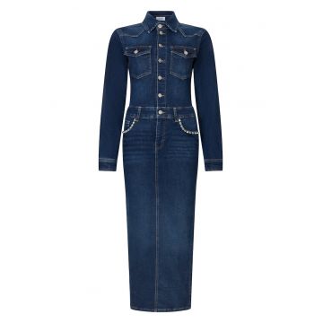Rochie-camasa midi din denim Rochie-camasa midi din denim