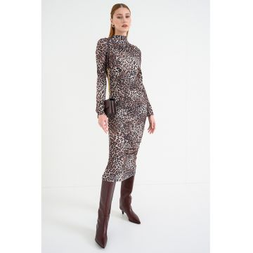 Rochie cambrata cu animal print Nardonnay Rochie cambrata cu animal print Nardonnay
