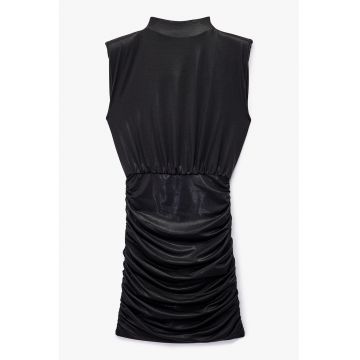 Rochie cu aspect lucios si volane Rochie cu aspect lucios si volane