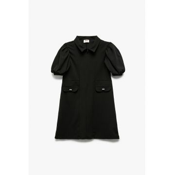 Rochie cu maneci scurte bufante Rochie cu maneci scurte bufante
