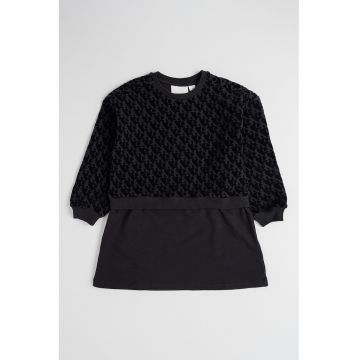 Rochie cu monograma si maneci lungi Rochie cu monograma si maneci lungi