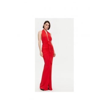 Rochie dama  53-3349 - Poliester/Elastan - Rosu Rochie dama  53-3349 - Poliester/Elastan - Rosu