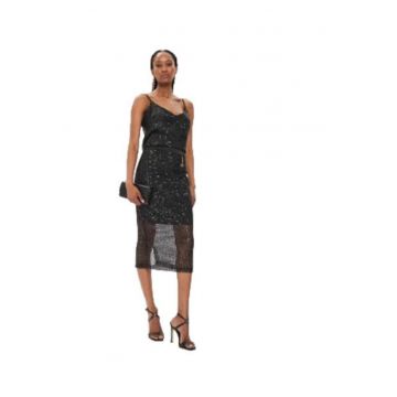 Rochie dama  sintetic - negru - Rochie dama  sintetic - negru -