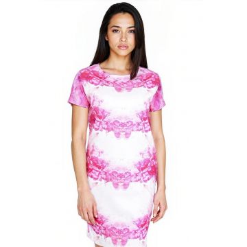 Rochie drapta cu maneci scurte
