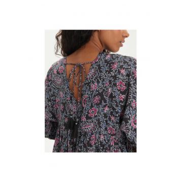 Rochie  Gri - Bumbac Rochie  Gri - Bumbac