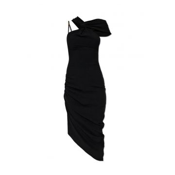 Rochie lunga cu drapaj lateral Rochie lunga cu drapaj lateral
