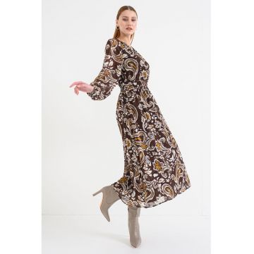 Rochie lunga cu imprimeu floral