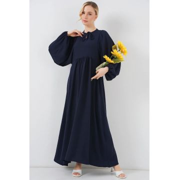 Rochie maxi lejera dama -  poliester/elastan - bleumarin Rochie maxi lejera dama -  poliester/elastan - bleumarin