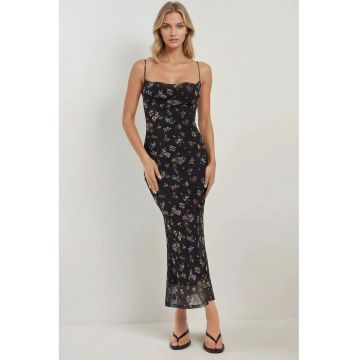 Rochie maxi -  mulata - neagra - tul Rochie maxi -  mulata - neagra - tul