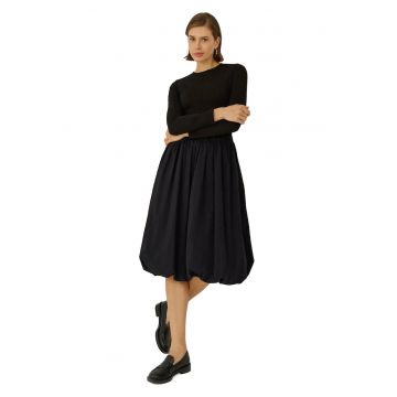 Rochie midi -  Negru - Poliester - Rochie midi -  Negru - Poliester -