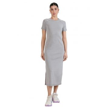 Rochie midi -  tricot - bumbac - gri Rochie midi -  tricot - bumbac - gri