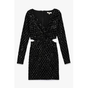 Rochie mini cu paiete si decupaje Rochie mini cu paiete si decupaje