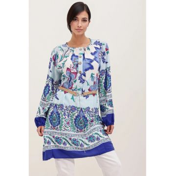 Rochie mini dama -  imprimeu - viscoza satinata