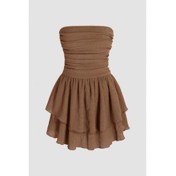Rochie mini -  texturata -volane Rochie mini -  texturata -volane