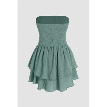 Rochie mini -  texturata -volane Rochie mini -  texturata -volane