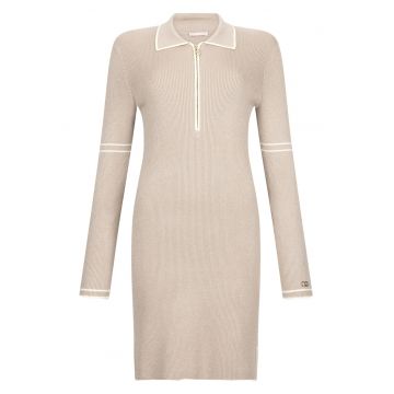 Rochie polo tricotata cu aspect stralucitor Rochie polo tricotata cu aspect stralucitor
