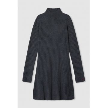 Rochie scurta cu guler inalt Rochie scurta cu guler inalt