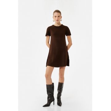 Rochie tricotata fin cu croiala in A