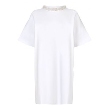 Rochie-tricou cu guler decorat Rochie-tricou cu guler decorat