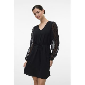 Bluza cu maneci bufante si decolteu in V