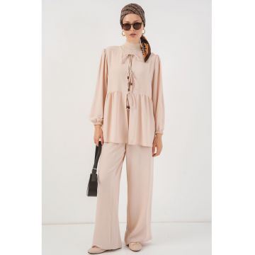 Compleu dama -  BDART - crem - textil