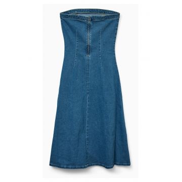 Rochie  bumbac si poliester - albastru