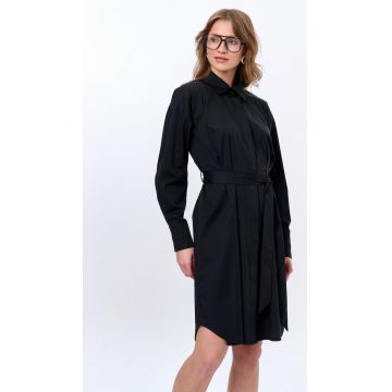 Rochie-camasa cu guler clasic si cordon Lexi