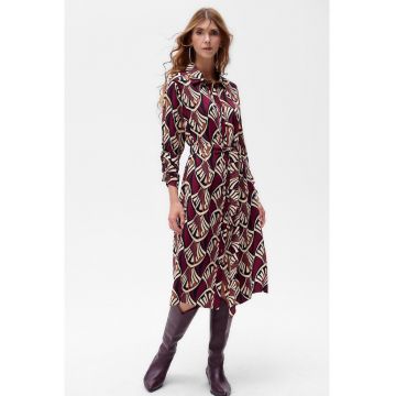 Rochie-camasa cu model grafic Olami