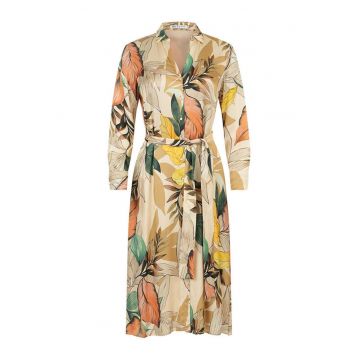 Rochie-camasa cu motive tropicale