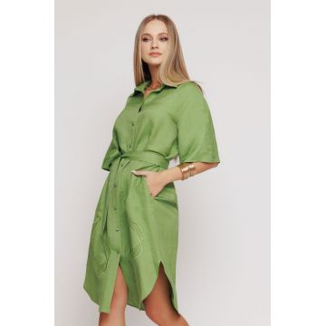 Rochie camasa dama verde