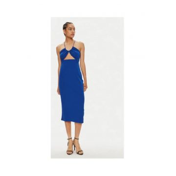 Rochie cocktail Dama -  Albastru - poliester reciclat - elastan -