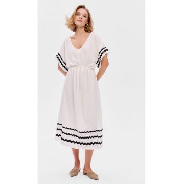 Rochie cu amestec de in Aurelia Midi