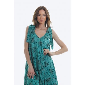 Rochie cu croiala in A si decolteu in V