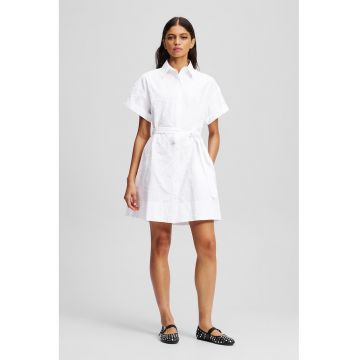 Rochie cu croiala in A si logo brodat