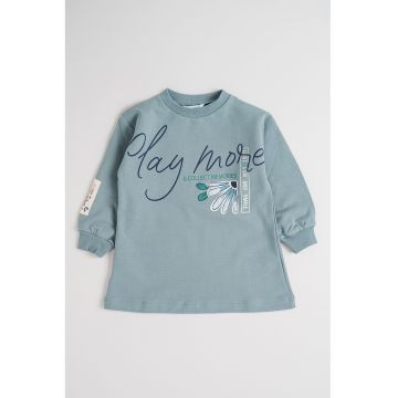 Rochie cu imprimeu si terminatie evazata