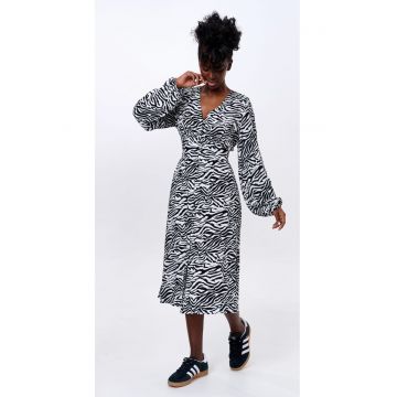 Rochie cu imprimeu tip zebra Lena