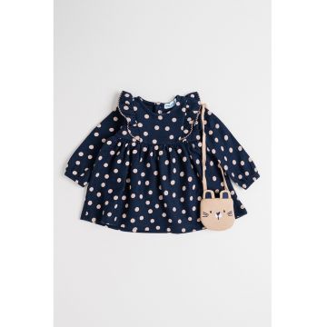 Rochie cu maneci lungi si buline