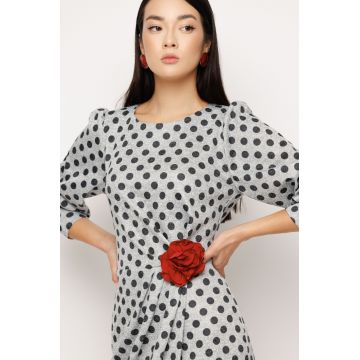 Rochie dama cu plii in talie