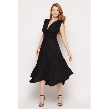 Rochie dama eleganta cu pernute la umeri