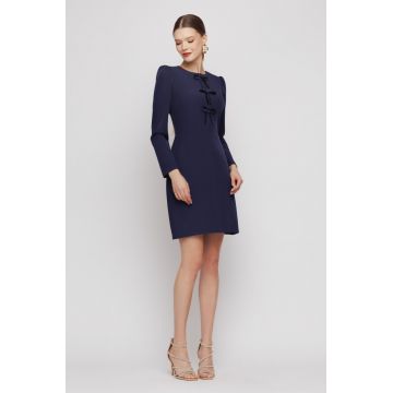 Rochie dama eleganta scurta bleumarin