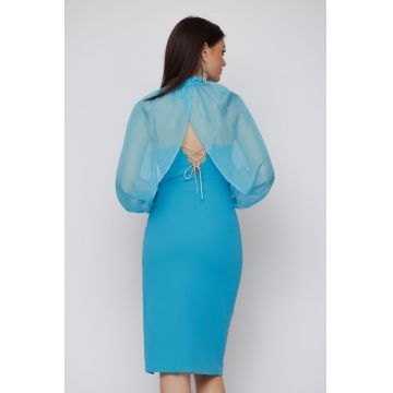 Rochie dama eleganta turcoaz