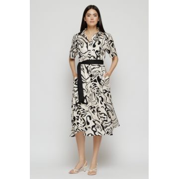 Rochie dama imprimata midi